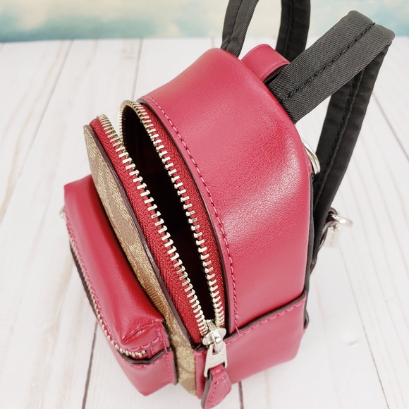 COACH Mini Backpack Keychain Bag Charm - Picture 5 of 8